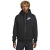 NIKE Felpa Uomo con Cappuccio, Hybrid Fleece Full Zip, DO7228-010 (IT, Testo, L, Regular, Regular, Nero)