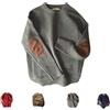 YWeiLiangSan Maglione da Uomo con Toppe sui Gomiti, Maglione Lavorato a Maglia con Design a Toppe (Dark Blue,XL)