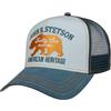 Stetson JBS-Bear Trucker Cap - Berretto da baseball con cotone - Base Cap con marchio ricamato - Snapback Cap con inserto in rete - Berretto invernale / estate blu taglia unica, Blu, 6 3/4 / 7 1/4