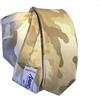 Avantgarde - Cravatta Mimetica Camouflage Seta Varie Dispo con Pochette da Taschino Abbinata, Colore: Beige, Senza Pochette