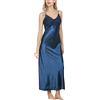 Dolamen Camicia da Notte Donna, morbida Pigiama Pigiami in Raso, Luxury & sexy della biancheria della cinghia di spaghetti Babydoll Pizzo Chemise lunga Camicia da notte (X-Large, Oro)