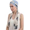 Deresina Headwear EmpowerWrap Turbanti chemio per donna, cuffie chemioterapia, foulard (Modello blu-verde 1)