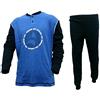 Navigare Pigiama Uomo Lungo Serafino Caldo Cotone Interlock Art. 140811 (50/L, Bluette)
