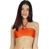 Ready4Dance TETI Top Bikini Donna Fascia Antigua con Anello Oro e Coppe Estraibili | Lacci Intercambiabili | Costume Mare Elegante Made in Italy, Kaki L