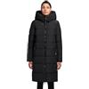 khujo Jilias5-YM - Cappotto invernale lungo da donna, con grande cappuccio, taglie XS-XXL, Nero , M