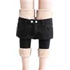 DAIHAN Jeans Imbottiti da Donna Pantaloni Invernali a Vita Alta Jeans Caldo Jeans Foderati in Pile Pantaloni in Denim Termica Jeans Dritti Elasticizzati Aderenti,Nero,L