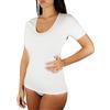 Clessidra Pacco da 3 Maglie Intime Donna a Manica Corta in Caldo Cotone Felpato Made in Italy, Maglietta Intimo Donna, Cotone, T-Shirt Donna, Manica Corta, Canottiera PT2210 (4, Bianco)