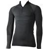 MICO Maglia Termica da Uomo 1/2 Zip a Manica Lunga Warm Control Skintech, in 01852 (IT, Testo, XL, XXL, Regular, Regular, Nero)