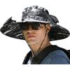 Wpsagek Cappello con Ventola incorporata, Cappello con Ventola ad energia Solare,Cappello a ventaglio Solare a Tesa Larga, Protezione UV Estiva, 3 velocità del Regolabili - Ricarica Solare USB, Cappelli