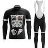 Mydawan Completo Ciclismo Uomo Abbigliamento Bici MTB Maglia Ciclista,Maglietta Bicicletta Maniche Lunghe Giacca Manica Lunga e Salopette Pantaloni con 19D Gel Imbottiti,Tuta da Ciclo Traspirante(C13,XL)