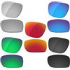LenzReborn Sostituzione lente polarizzata per occhiali da sole Oakley Holbrook OO9102 - nero scuro+grigio argento+rosso fuoco+blu ghiaccio+verde prato, Nero scuro+grigio argento+rosso fuoco+blu