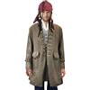 costumebase thecostumebase Exact Jack Sparrow Coat Pirate Costume Jacket M/L/XL (XL) Marrone