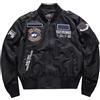 Generico Bomber Uomo Giacca Uomo Primavera Autunno Large Size Loose Fit Baseball Collo Stile Casual Comfortable Giubbotto(Black, M)
