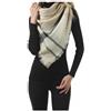 SHTGOI Sciarpa invernale a quadri, sciarpa autunnale, sciarpa in cashmere, grande sciarpa quadrata 140 x 140 cm, lana, sciarpa coperta morbida calda, foulard con frange, foulard spessi e scialli