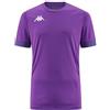 Kappa - T-Shirt, Uomo, Viola, Poliestere, Calcio. Kappa4Football Dervio, Taglia: XL