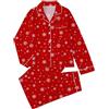 Generic Pigiama Natalizio Donna Cotone Pigiami Natalizi Divertenti Top Pigiama Flanella Donna Manica Lunga con Risvolto e Pantaloni Lunghi Indumenti per Dormire Accoglienti per Comfort Notturno