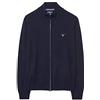GANT SUPERFINE LAMBSWOOL ZIP CARDIGA, Cardigan Uomo, Blu ( MARINE ), M