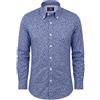 ASCOT SPORT Camicia Uomo 100% Cotone in Fantasia Blu 15368-205