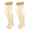 Girardi DESIREE' Calza Autoreggente velata 15 Den. - 2 paia/pezzi - 86% nylon 14% elastan (XL, Visone)