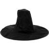 HANABASS Cappello Carnevale Stile Coreano 2 Pezzi in Flanella Nero con Ampia Falda e Catenella per Costume Halloween Uomo e Donna