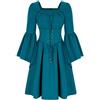 Generico Costume Donna Abito Tirolese per Oktoberfest, Vestito Tradizionale Donna per Feste e Eventi Speciali Costume da Ragazza della Birra Oktoberfest Vestito Tirolese (Sky Blue, L)