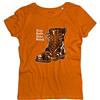 3styler T-Shirt Donna Stay Rude Stay Rebel - Vintage Anfibio Boots - Linea Vintage - Cotone Organico 140 gr/mq