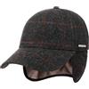 Stetson Kinty Berretto in Lana con copriorecchie Uomo - Berretto di Lana Foderato - con Cotone - con Visiera e scaldaorecchie - Autunno/Inverno Grigio XL (60-61 cm)