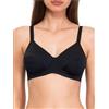SIELEI, Reggiseno Francese con Ferretto, Realizzato in Microfibra Compatta e Contenitiva, Coppe Foderate in Cotone, Spalline Regolabili, Designed in Italy, Color Nero, Taglia 7D