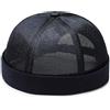 RYDLE Cappello Uomo Berretto Docker Senza Tesa da Uomo Berretto Estivo in Maglia Traspirante Berretto con Polsino Arrotolato Cappelli da Porto Marinaio Pescatore Proprietario Cappello,Navy,56-60Cm