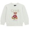 GUESS Felpa per Bambine e Ragazze Écru 4 Anni (104cm)