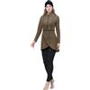 Generico Costume da bagno musulmano da donna Burkini a maniche lunghe Built in Bra+pantaloni da nuoto + Hijab 3 pezzi
