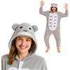 nerd hunters Totoro Onesie Adulto - Morbido Pigiama Kigurumi Unisex Taglie S-XL DE/NL/SE/PL, Alfanumerico, S, Regolare, Baby Yoda, totoro, XL