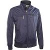 VEQUÈ Giubbotto Uomo Primaverile Giubbino Estivo Con Zip Giacca Leggera Antivento Comoda (IT, Testo, XXL, Regular, Regular, Blu)