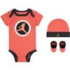 NIKE Jordan Jumpman NJ0585 - Body da neonato, 3 pezzi, 6-12 mesi, rosa fluo, 6-12 mesi, Rosa fluo, 6-12 Months
