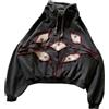 Silver Basic Felpa Uomo con Cappuccio Y2K Eye Print Grunge Vintage Giacca Halloween Hunny Maglione a Pullover Ricamato in Cotone Unisex L,DeepGrey-1