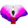 Nimiman Velo da donna per danza del ventre in 100% vera seta, colore graduale, per adulti, taglia unica, colore bianco e viola