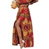 NAKEAH Maxi Gonna da Donna in Stile Etnico con Stampa Africana. Gonna Lunga con Spacco Laterale con Stampa Digitale Colore4 M