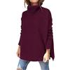 Yekdmxop Maglione di Lana Donna Elegante Maglioni Collo Alto/Girocollo Oversize Maglia Basic Leggero Maglione Sweater Caldo Pullover con vestibilità Maglioncino Eleganti Bluse Morbido Autuno Inverno
