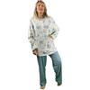 LINCLALOR Pigiama donna in puro cotone caldo taglie forti art. 92761-64, Celeste