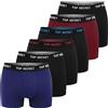 Top Secret Mutande Boxer Uomo Cotone 6 Pezzi XXL - Elasticizzato, Intimo Maschile, Nero Rosso Blu