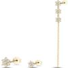 NovaNavel Set orecchini bouquet bianco in oro