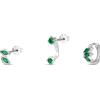NovaNavel Set orecchini emerald in argento