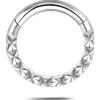NovaNavel Piercing orecchio/naso/bocca segmento in argento