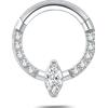 NovaNavel Piercing orecchio/naso/bocca goccia in argento