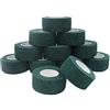 STpro Non Tessuto Coesive Elastica Benda Flessibile Bendaggio in Varia Colori,2,5cm x 12 Rotoli,Verde Scuro