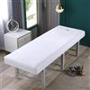 Odot Lenzuola da Lettino da Massaggio,Lenzuolo per Massaggi Colori Solidi con Foro per Il Viso da Salone Spa Copertura Protettiva Lavabile Coprilettino Estetica con Elastici (Bianco,60x185cm)