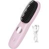 Generico Pettine Riscaldato Per Lisciare I Capelli, Pettine Per Lisciare I Capelli Senza Fili, Spazzola Lisciante Ricaricabile Tramite USB Con 3 Impostazioni Di Calore, Design Antiscottatura