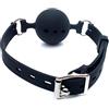 jinshang Morbido silicone palla piena maglia bocca Plug (nero)