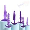 Shicpgble RY4V-Set 6 Articoli Trasparenti Viola Soft plúg ànalé dilàtatóré ànàl ànàleséx tóy kit bútt dilatàtóri palliné ànàli dildó séxytóysys vibràtoréper próféssionàlé in ànó per donna uomo coppie