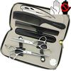 JIESENYU high-end Professionale Parrucchiere 14,5 cm Forbici Parrucchiere 440C Acciaio Parrucchiere Argento Forbici Mano sinistra (Set1)